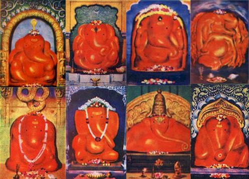 8 Ganeshes