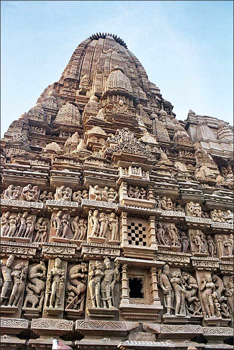 Sikhar - Spire of a Nagar style temple - as viewed from below